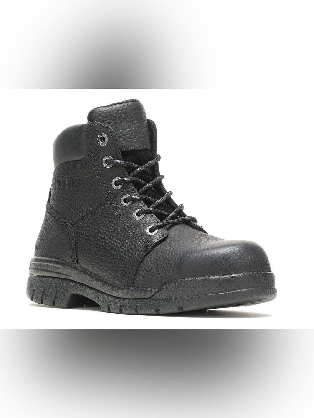 Wolverine Men's Black Leather Safety Work Boot size 10.5